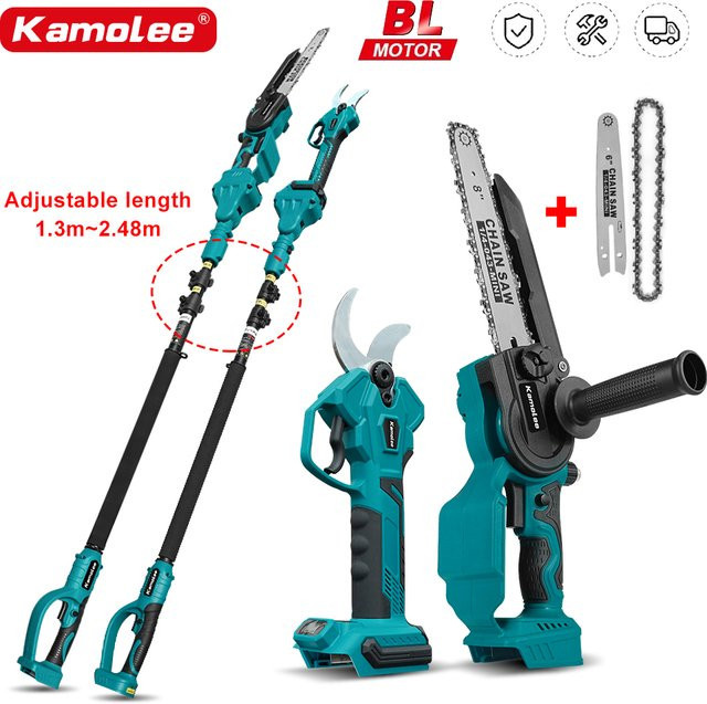 Kamolee Verlängerungsstange 2,5 Meter für elektrische Scheren und wiederaufladbare Kettensägen sowie 6-Zoll und 8-Zoll Handsägen - Bild 1