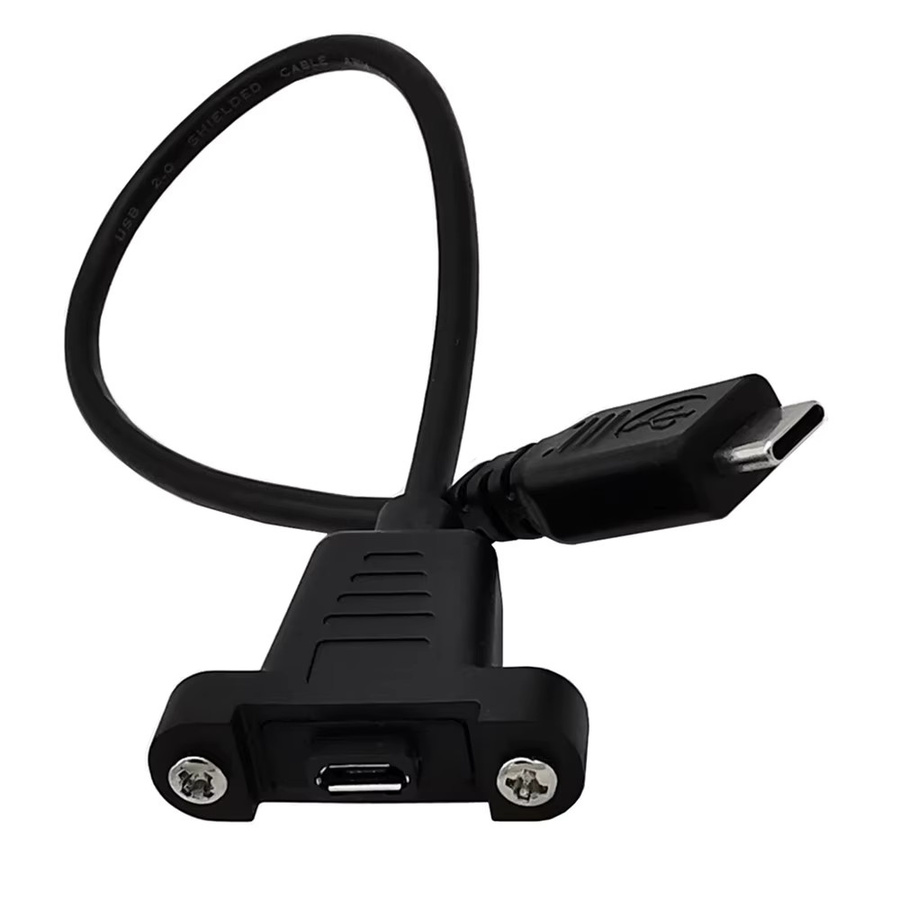 BSN USB 3.1 Typ-C auf Micro/Mini USB 2.0 5-Pin Datenkabel für Panelmontage, Schwarz, 0,3 m - Bild 5