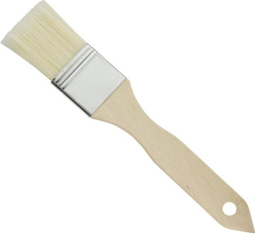 Schneider Gebäckpinsel aus Kunstborsten und Schweineborsten mit Holzstiel, weiß, L: 21 cm, B: 3,8 cm, H: 0,5 cm - Bild 1