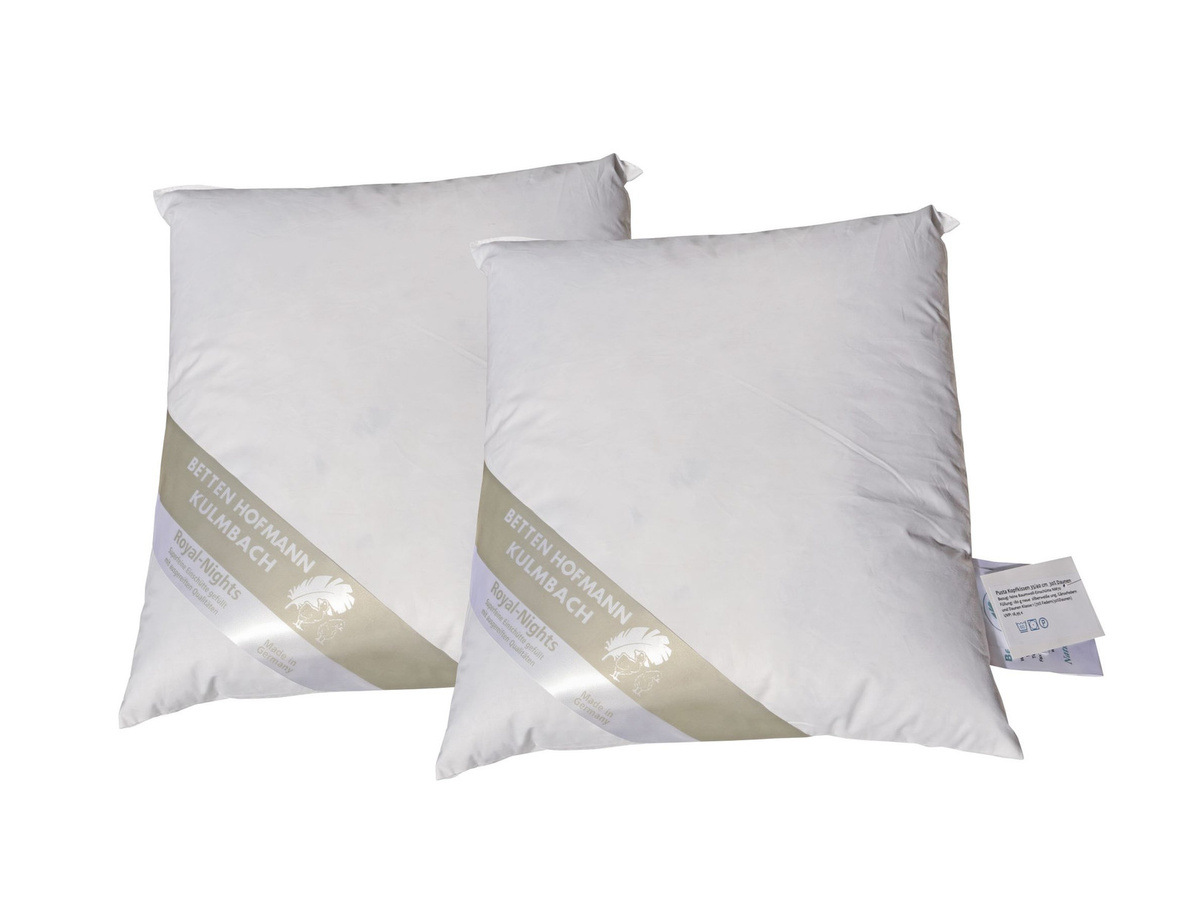 2er-Set Hofmann Kopfkissen mit 30% Daunen in Weiß, B/H: 35 x 40 cm - Bild 1