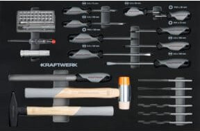 Kraftwerk Einlage für Schraubendreher und Schlagwerkzeug, 49-teilig, Multicolor - Bild 1