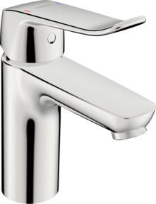 Hansa Waschtisch-Einhebelmischer HANSACARE in Chrom mit Pop-up-Abfluss und Safety-Stop, Auslauf: 11,4 cm - Bild 1