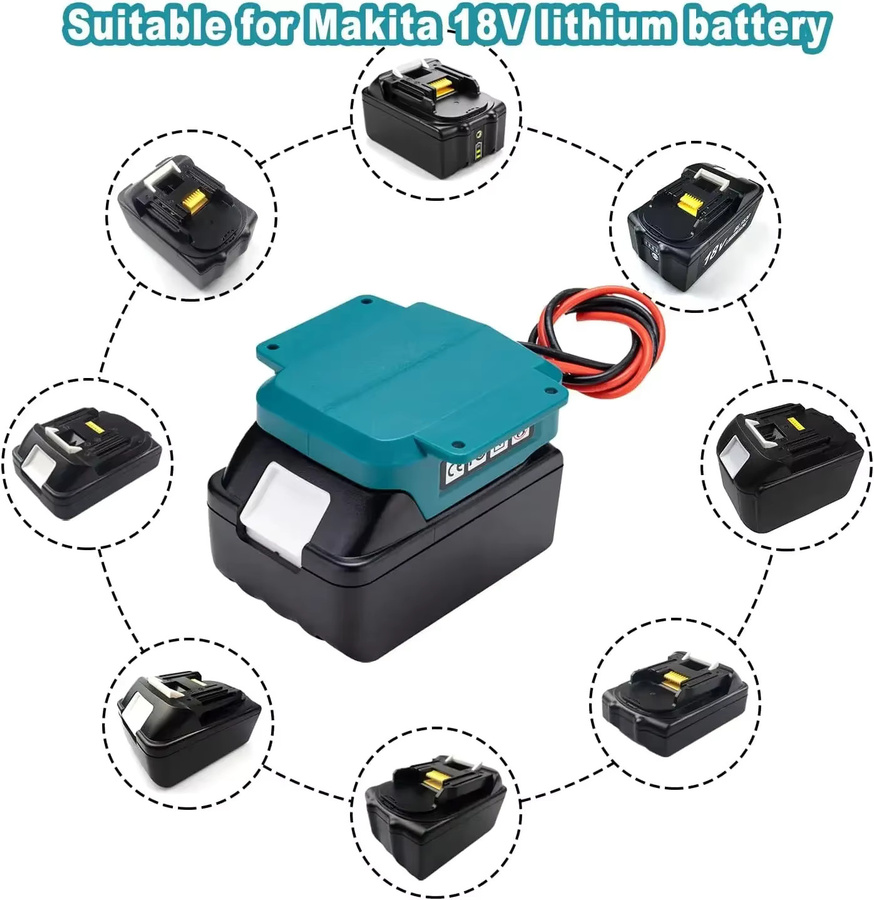 XMSJ Batterieadapter für Makita 18 V Akkus mit 14 AWG Drahtanschluss für DIY Power Wheels, RC Cars und Robotik - Bild 6