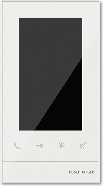 Busch-Jaeger Video-Innenstation 83222 U-611 Weiß mit 12,7 cm Display und Touch-Steuerung, Breite: 99 mm, Höhe: 180 mm, Tiefe: 21,5 mm - Bild 1