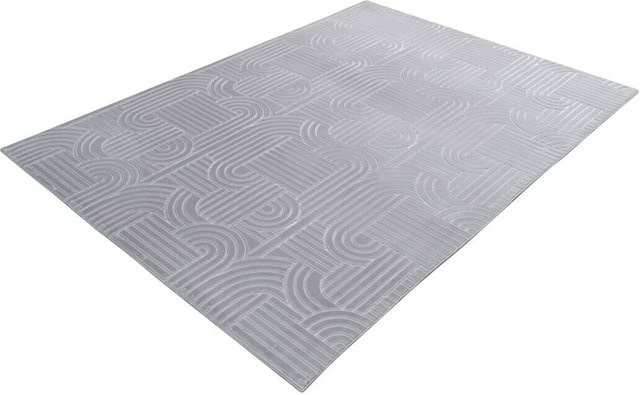 Kayoom Teppich Calma in Silber mit Linienmuster, modern und pflegeleicht, B/L: 160 x 220 cm - Bild 1