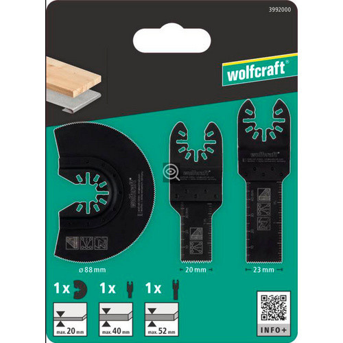 Wolfcraft Sägeblatt-Set PRO für Stichsägen aus Bimetall und Kohlenstoffstahl in Schwarz für Holz, Metall und Kunststoff - Bild 1