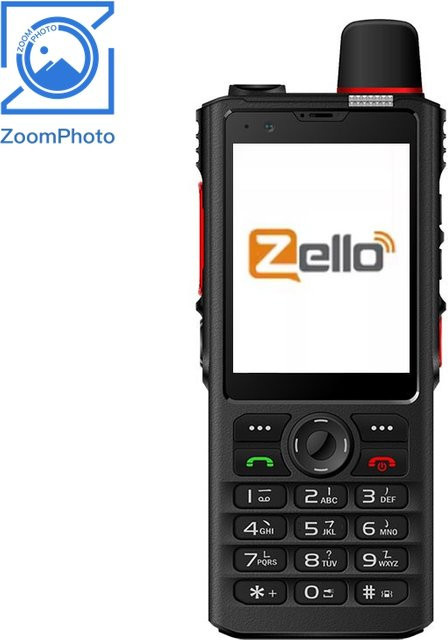 MOTOZERUI 4G LTE POC Handfunkgerät mit Zello, GPS-Positionierung und 2,8 Zoll IPS Touchscreen, Schwarz - Bild 1