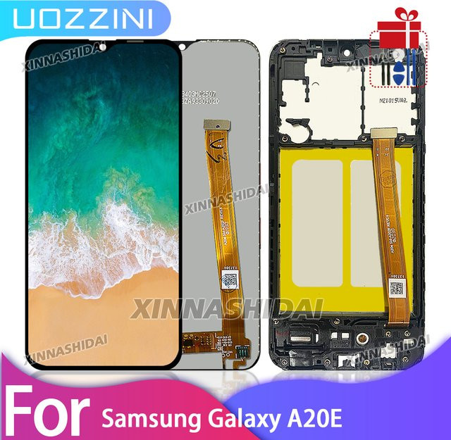 Samsung Galaxy A20e LCD Display Touchscreen Digitizer Montage in Schwarz - Bild 1