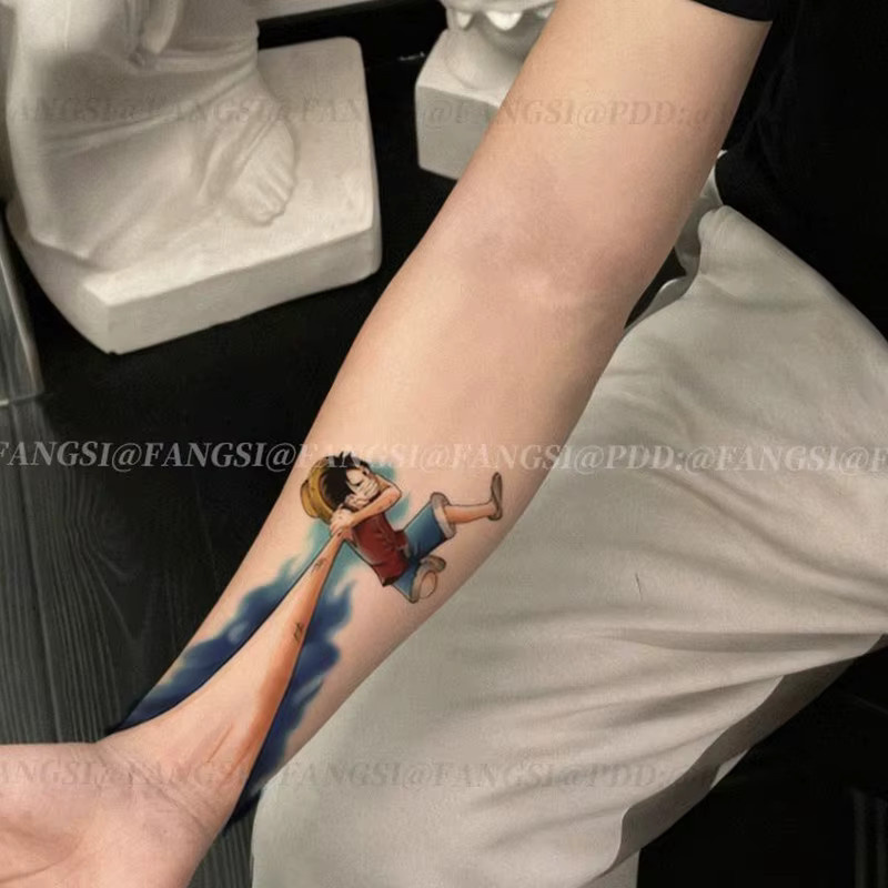 Bandai One Piece Luffy Stretch Arm, Tattoo-Aufkleber, Unisex - Bild 2