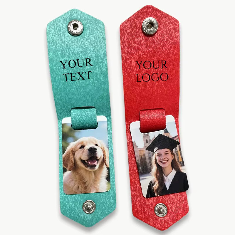 LENNIK Schlüsselanhänger Leder, Personalisierter Foto-Schlüsselanhänger, Unisex - Bild 3