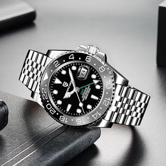 Pagani Design Armbanduhr GMT, Automatik, Edelstahl, Saphirglas, 40 mm, Herren - Bild 1