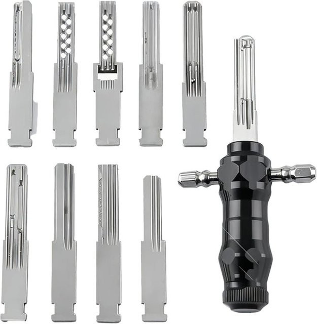 ABB Tubular Lockpick-Set 9-in-1 Öffnungswerkzeug aus Edelstahl für Schlosser und Heimwerker - Bild 1