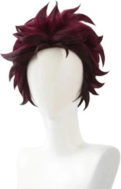 Sunny jewelry Cosplay Perücke, Tanjiro Kamado, kastanienbraun, kurz - Bild 1