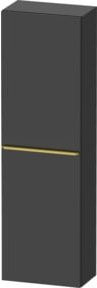 Duravit D-Neo Halbhochschrank in Grau Hochglanz, Wandmontage, 1 Tür mit 4 Einlegeböden, B: 40 cm, T: 24 cm, H: 132 cm - Bild 1