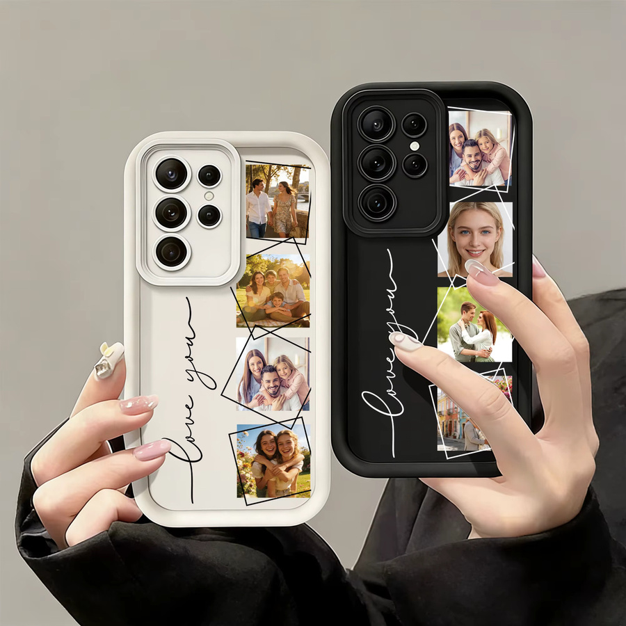 Individuelle Handyhülle aus weichem TPU für Samsung Galaxy S26 S25 S24 S23 S22 S21 S20 Ultra Plus FE A56 mit eigenem Foto in Rot - Bild 2
