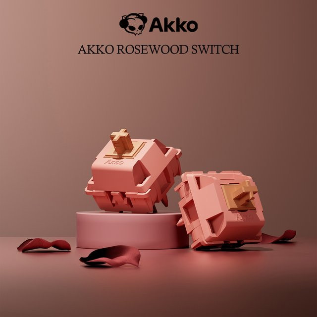 Akko Palissander Lineare Switches 5-Pins 40gf Pink (45 Stück) kompatibel mit MX Mechanischen Tastaturen - Bild 1