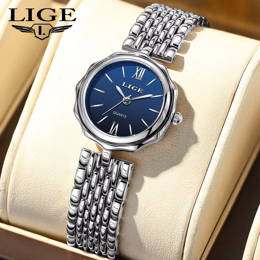 LIGE Armbanduhr Edelstahl, Quarz, Silber, Damen - Bild 5