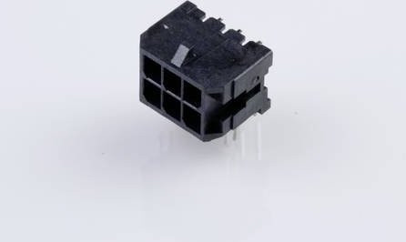 Molex Einbau-Stiftleiste Standard Schwarz 6 Pol mit 3mm Rastermaß - Bild 1