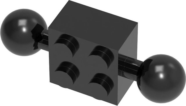 Yiran toy 37-teiliges Set 2x2 doppelseitiger Kugelkopfstein Moc Hue Schnallen-Aufsteckteile Bauen - Bild 1