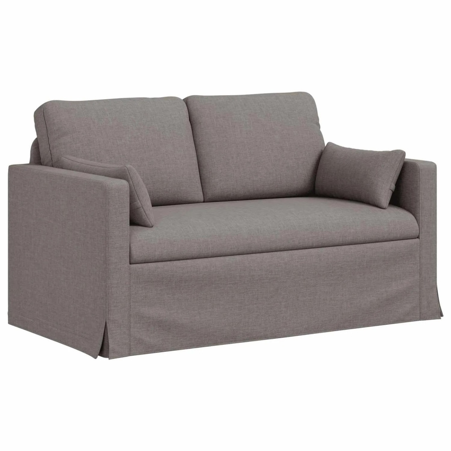 vidaXL Sofa in Taupe mit Stoffbezug und Metallrahmen, B/T/H: 139 x 78 x 80 cm - Bild 2