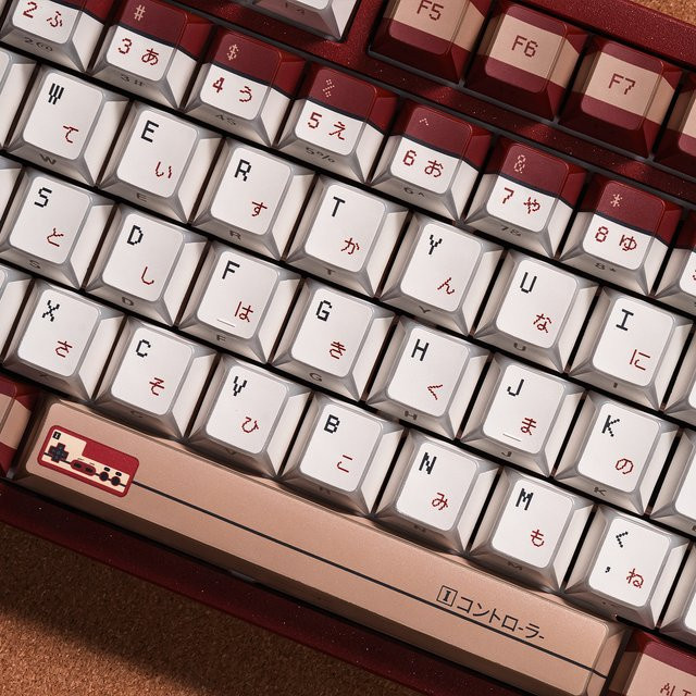 Venit Keys Japanische Retro-Tastenkappen im Cherry-Profil aus PBT mit seitlichem Aufdruck und transparentem Design für mechanische MX-Tastaturen - Bild 1
