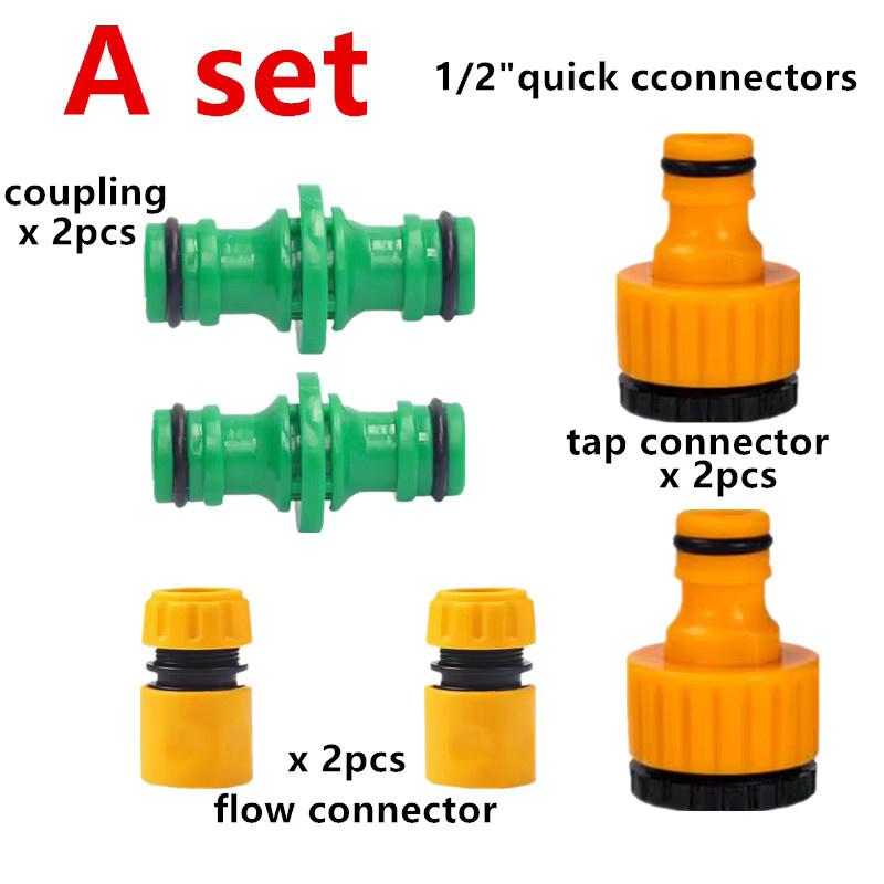 Nongjiale 6-teiliges Garten-Schnellkupplungs-Set mit 1/2 Zoll Wasserhahnadapter und Schlauchverlängerung zur Schlauchreparatur - Bild 2
