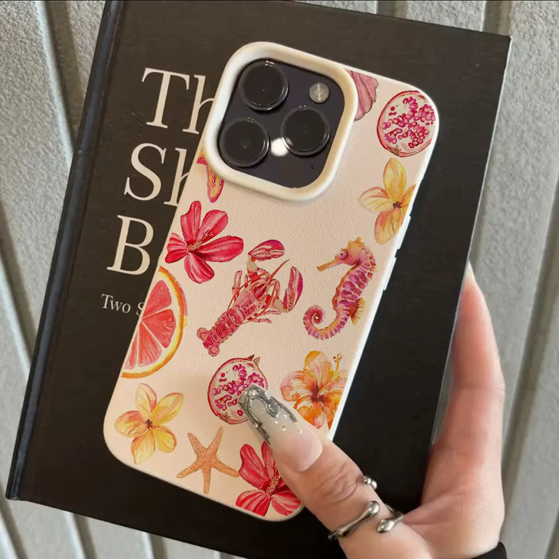Handyhülle mit Blumensternmuster für iPhone 17, 16, 15 Pro Max Plus in Beige und Multicolour - Bild 3