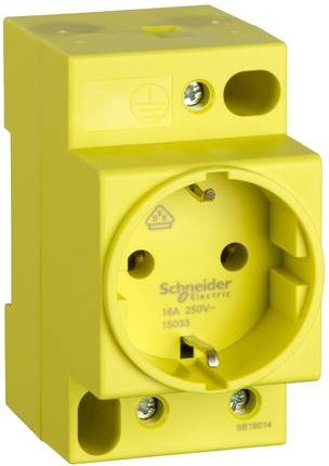 Schneider Electric Steckdose iPC 15033, 2P+E, 16A, 250VAC, Gelb - Bild 1