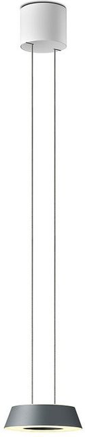 Oligo Glance LED-Pendelleuchte 1-flammig mit unsichtbarer Höhenverstellung, Baldachin Weiß matt und Kopf Grau matt, Warmweiß 2700K - Bild 1