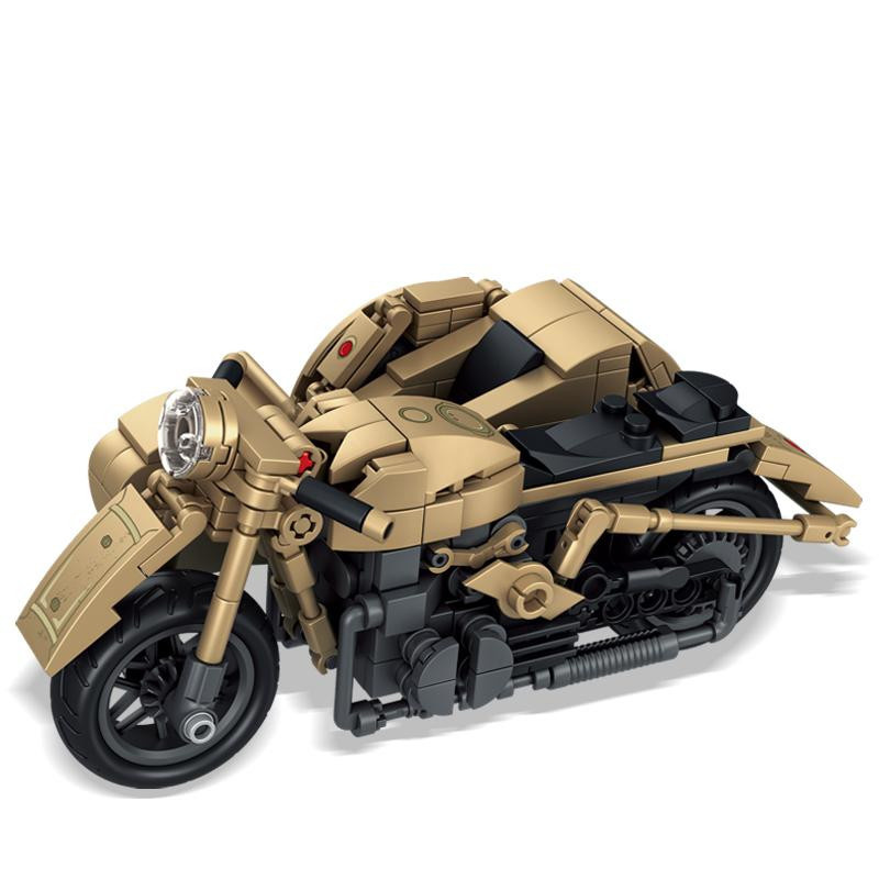 Weltkrieg Armee Militär Soldaten SWAT R-75 Beiwagen Motorrad, Modell Bausteine, ab 6 Jahren - Bild 2