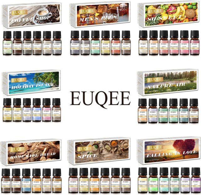 EUQEE Duftöl Geschenkset, 6 Teile, verschiedene Aromen - Bild 1