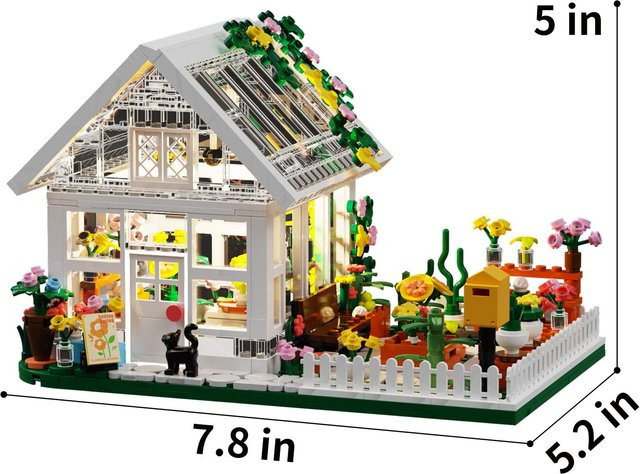 Blumenhaus Mini Baustein, Modellbausatz, ab 3 Jahren - Bild 1