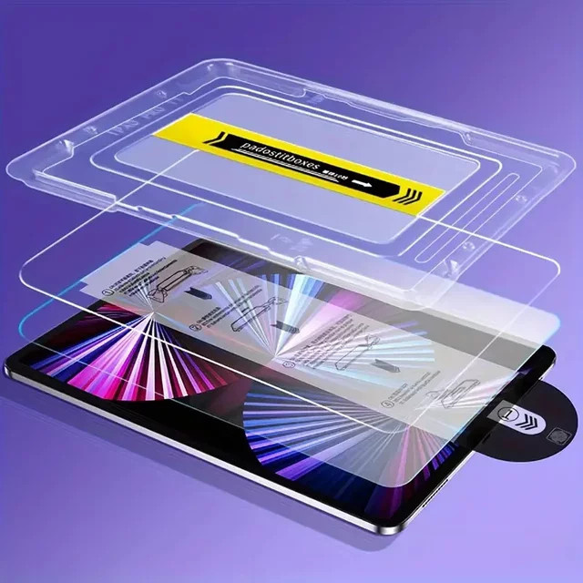 Apple iPad Displayschutz-Set aus gehärtetem Glas, transparent, passend für iPad Pro, Air und Mini Modelle - Bild 1