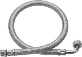 Duravit Anschlussschlauch für Wanneneinlauf, Farbe: Silber, Länge: 90 cm, Anschluss: 3/4" - Bild 1