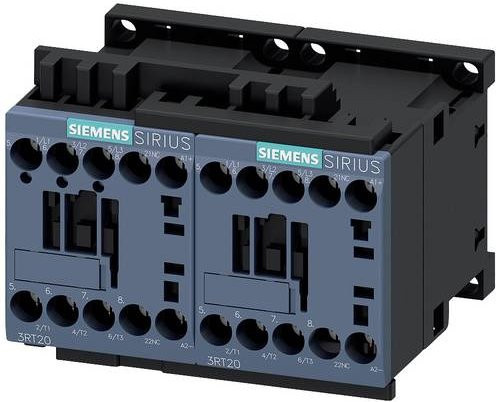 Siemens Wendeschützkombination 3RA2316-8XE30-1BB4, 3 Schließer, 690 V/AC, 9A, grau - Bild 1