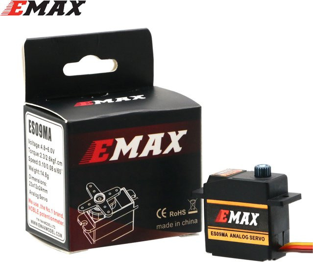 Emax es09ma Metall analog spezifische Taumel Servos, Zubehör, Schwarz - Bild 1