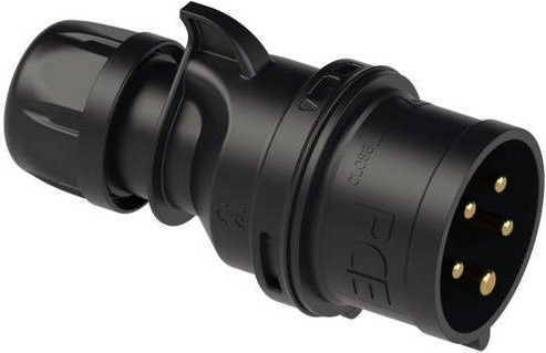 PCE venttechnik CEE Stecker 16 A 5polig 400 V in Schwarz - Bild 1