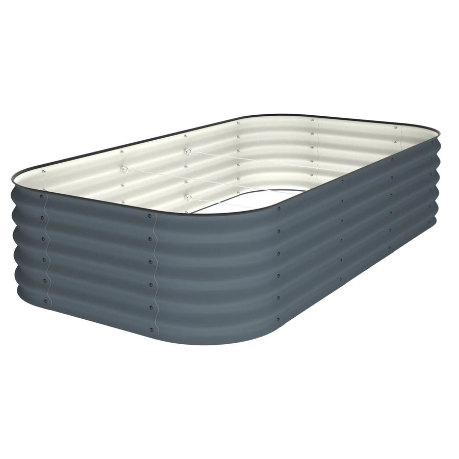 VidaAtHome.de ALVARE Hochbeet aus Metall in Graphitgrau und Schwarz, B/T/H: 108 x 202 x 43 cm - Bild 2