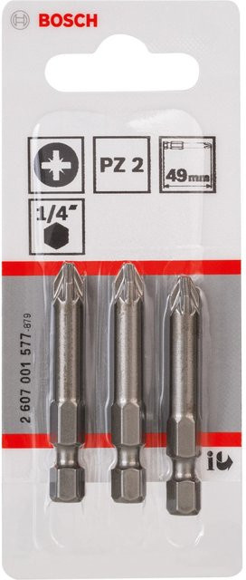 Bosch Schrauberbit Extra Hard PZ2 49 mm in Silber aus Edelstahl - Bild 2