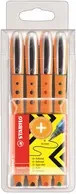 STABILO Tintenroller worker+ medium 4er-Set mit den Farben Rot, Blau, Grün und Schwarz - Bild 1