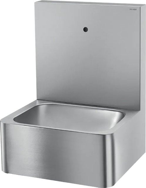 Delabie Handwaschbecken Hygiene mit 1 Hahnloch aus Edelstahl in Silber - Bild 1
