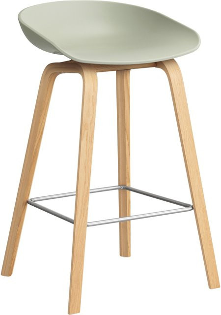 HAY About A Stool AAS 32 Hocker in Grün aus Polypropylen und Holz - Bild 1