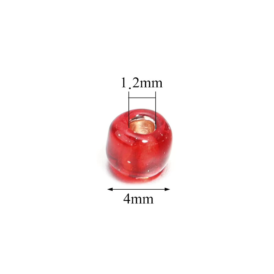Louleur Glasperlen Rocailles, 4 mm, Distanzperlen - Bild 3