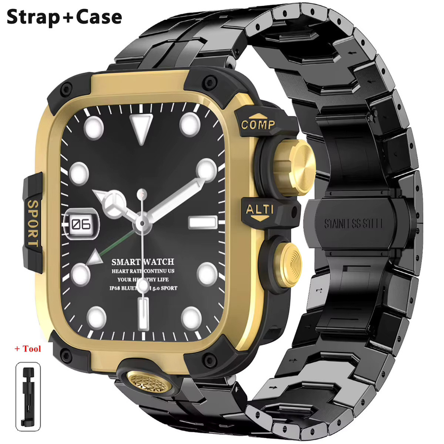 CHIICSMART Uhrenarmband Edelstahl, Glas+PC-Gehäuse, Unisex - Bild 1