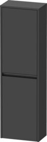 Duravit Halbhochschrank Ketho.2 in Graphit Matt mit 2 Glastüren, B/T/H: 40 x 24 x 132 cm - Bild 1