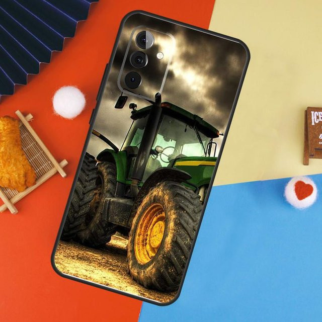 Samsung Galaxy Handyhülle mit Bauernhof Fahrzeug Traktor Design, Multicolor, passend für Samsung Galaxy A12 A13 A14 A15 A16 A17 A26 A32 A33 A34 A35 A36 A52 A53 A54 A55 A56 - Bild 1