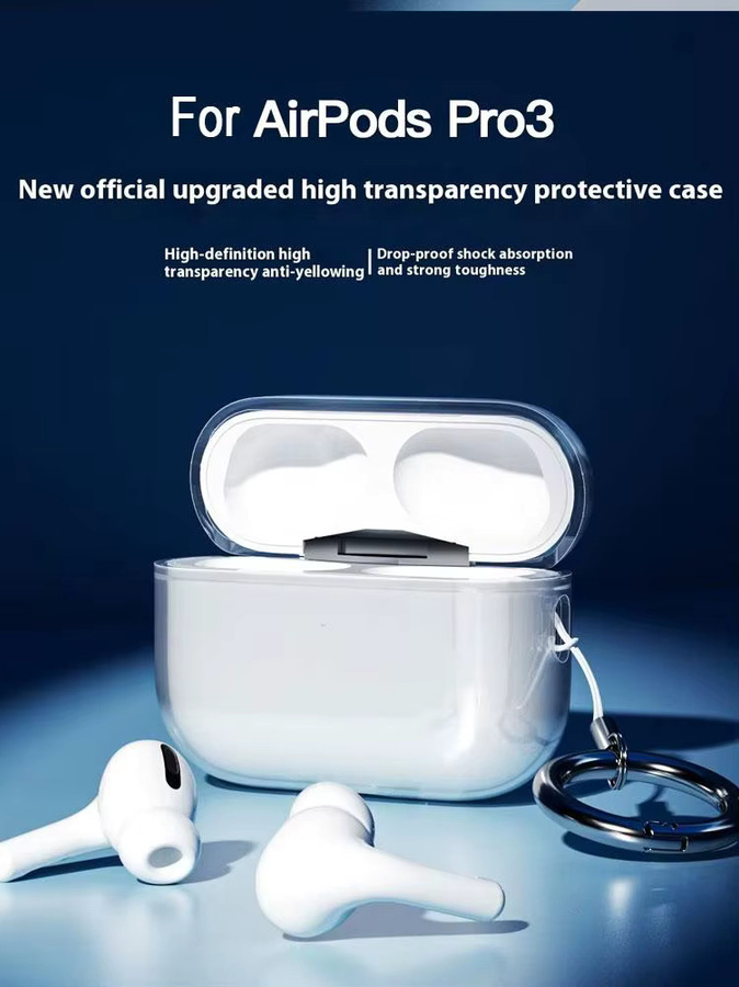 Transparente Schutzhülle für Apple AirPods Pro 3 2025 aus kratzfestem TPU - Bild 7