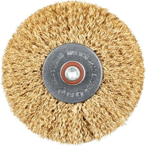 Wolfcraft Holz-Struktur-Bürste für Winkelschleifer in Braun mit einem Durchmesser von 80 mm - Bild 1