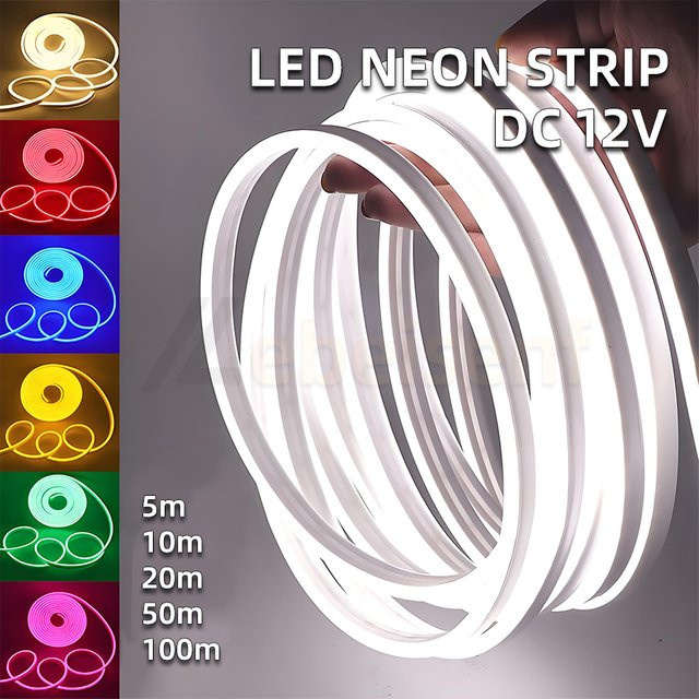 Lebeisenf LED Neon Flex Band RGB, wasserdicht, 12V DC, Silikon, flexibel - Bild 1