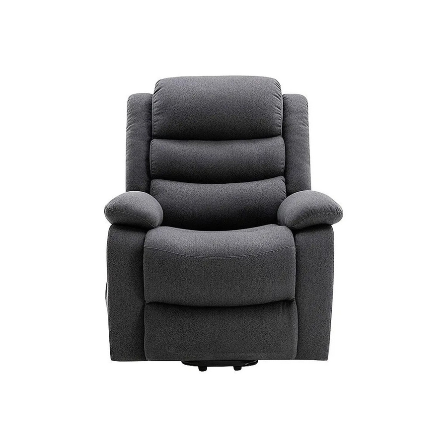 Vente-unique Sessel Nadine mit gerader Rückenlehne und Armlehnen in Anthrazitgrau, Höhe: 94 cm - Bild 2
